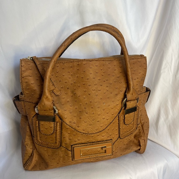 Guess Handbags - Elegant faux ostrich Tan GUESS vintage Handbag